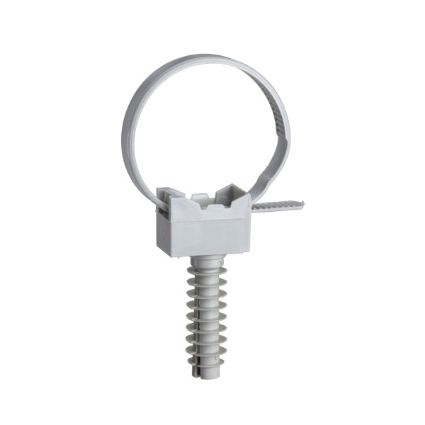 Colliers avec chevilles Schneider Mureva Fix instacables pour conduit diamètres 16 à 32 gris 