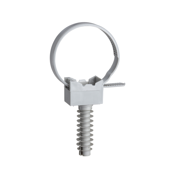 Colliers avec chevilles Schneider Mureva Fix instacables pour conduit diamètres 16 à 32 gris 