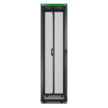 Baie easyrack 600mm/48u/1000mm avec toit, sans panneau latéral, roulettes, noir