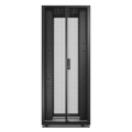 Baie easyrack 800mm/42u/1000mm avec toit, sans panneau latéral, roulettes, noir