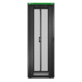 Baie easyrack 800mm/48u/1000mm avec toit, sans panneau latéral, roulettes, noir