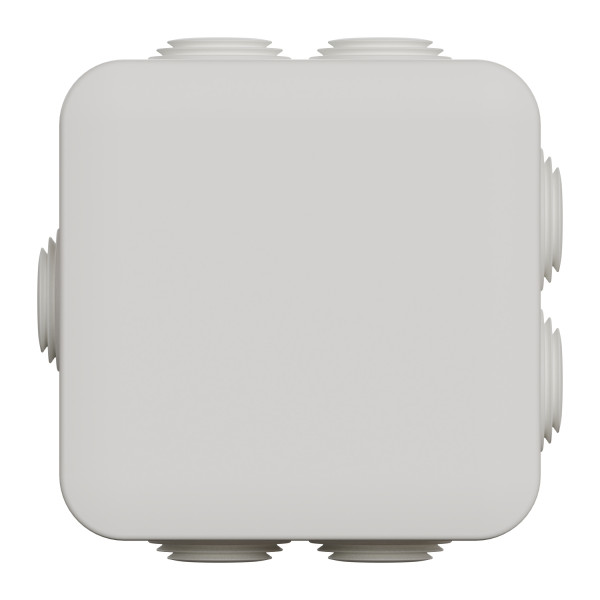Mureva box - boite de dérivation avec embouts - 80x80x45 - ip55 - blanc polaire