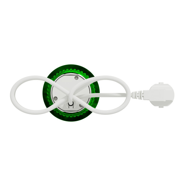 Bloc de prise à encastrer xs Unica system+ 2P+T + USB A - câble 2m - blanc