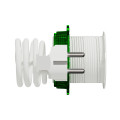 Bloc de prise à encastrer xs Unica system+ 2P+T + USB A - câble 2m - blanc