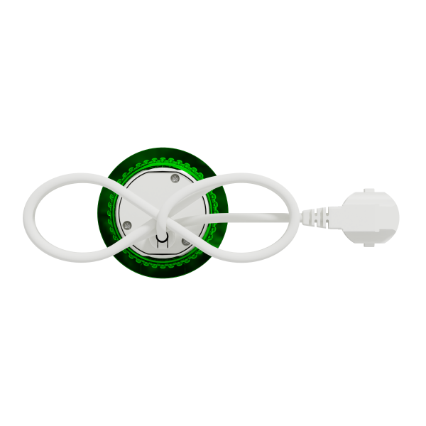 Bloc de prise à encastrer xs Unica system+ 2P+T + USB A - câble 2m - blanc