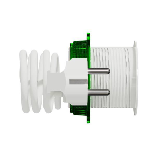 Bloc de prise à encastrer xs Unica system+ 2P+T + USB A - câble 2m - blanc