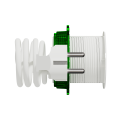 Bloc de prise à encastrer xs Unica system+ 2P+T + USB A - câble 2m - blanc