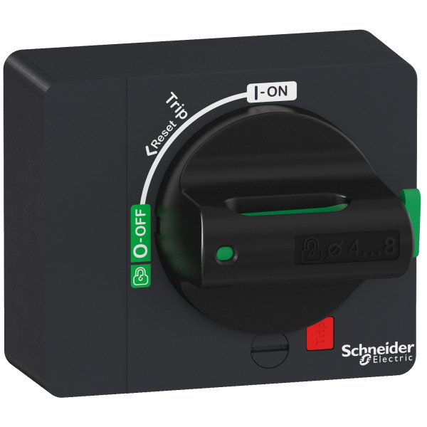 Tesys gv - poignée noire rotative ip40 - on/off/trip - montage direct sur gv4