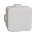 Boîte de dérivation 65x65x45 Schneider Mureva box étanche 4 embouts Blanc polaire IP55