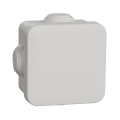Boîte de dérivation 65x65x45 Schneider Mureva box étanche 4 embouts Blanc polaire IP55
