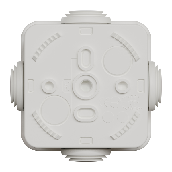 Boîte de dérivation 65x65x45 Schneider Mureva box étanche 4 embouts Blanc polaire IP55