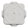 Boîte de dérivation 65x65x45 Schneider Mureva box étanche 4 embouts Blanc polaire IP55