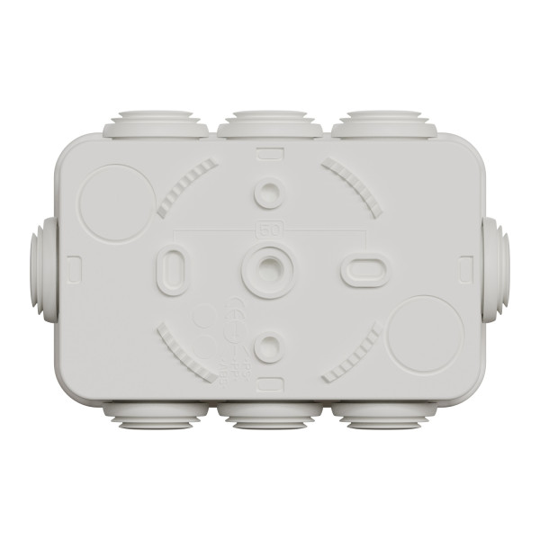 Mureva box - boite de dérivation avec embouts - 105x65x55 - ip55 - blanc polaire