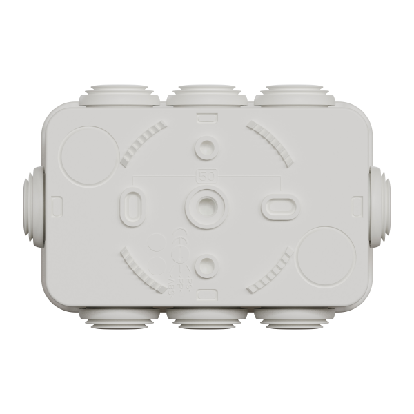 Mureva box - boite de dérivation avec embouts - 105x65x55 - ip55 - blanc polaire