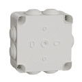 Mureva box - boite de dérivation avec embouts - 105x105x55 - ip55 - blanc polair