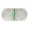 Boîte d'Encastrement 2 Postes Profondeur 40 mm Blanche Multifix Schneider Electric - Ø 67 mm - Entraxe 71 mm