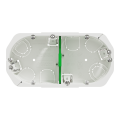 Boîte d'Encastrement 2 Postes Profondeur 40 mm Blanche Multifix Schneider Electric - Ø 67 mm - Entraxe 71 mm