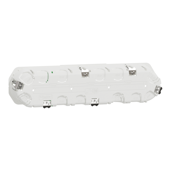 Boîte d'Encastrement 4 Postes Profondeur 50 mm Blanche Multifix Schneider Electric - Ø 67 mm - Entraxe 71 mm
