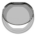 Unica system+ - couvercle transparent pour bloc de prise à encastrer xs - ip42