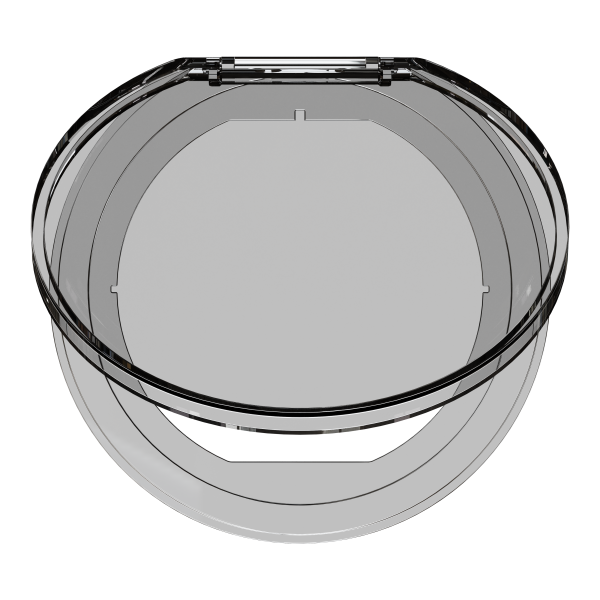 Unica system+ - couvercle transparent pour bloc de prise à encastrer xs - ip42