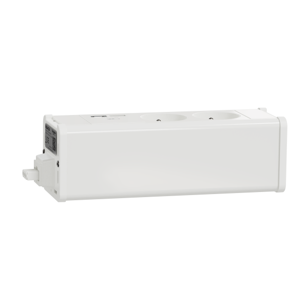 Unica system+ - nourrice précâblée m - 2 prises 2p+t + usb a+c - blanc