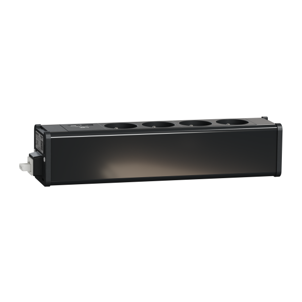Unica system+ - nourrice précâblée m - 4 prises 2p+t + usb a+c - anthracite