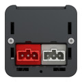 Unica system+ - nourrice précâblée m - 2x 2p+t + 2x 2p+t rouge +usb a+c - anth