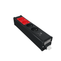 Unica system+ - nourrice précâblée m - 2x 2p+t + 2x 2p+t rouge +usb a+c - anth