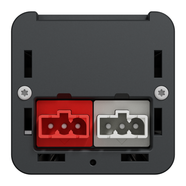 Unica system+ - nourrice précâblée m - 2x 2p+t + 2x 2p+t rouge +usb a+c - anth
