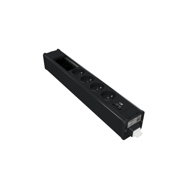 Unica system+ - nourrice précâblée m - 4x 2p+t + usb a+c +vdi 4 mod - anthra