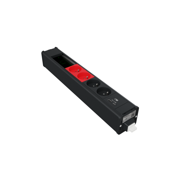 Unica system+ - nourrice précâb m - 2x2p+t +2x2p+trouge +usb a+c +vdi 4mod - ant