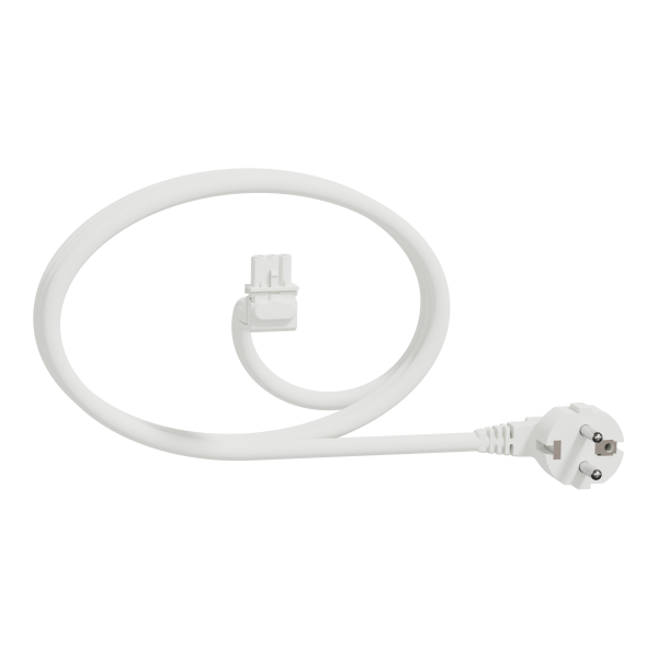 Unica system+ - cable spécifique pour nourrice m - 2,5mm2 - 10m - coudé - blanc