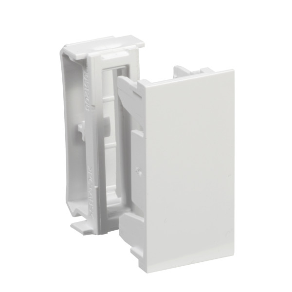 Clip de verrouillage Schneider pour goulotte Optiline 45 blanc polaire