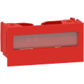 Optiline 45 - clip de verrouillage pour goulotte - porte etiquette - rouge