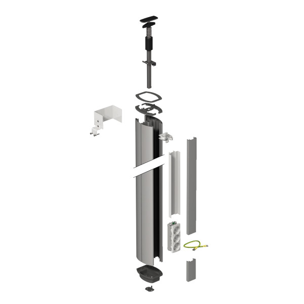 Colonne fixe à vérin Schneider Optiline 45 2 faces de 2,7 à 3,1m alu