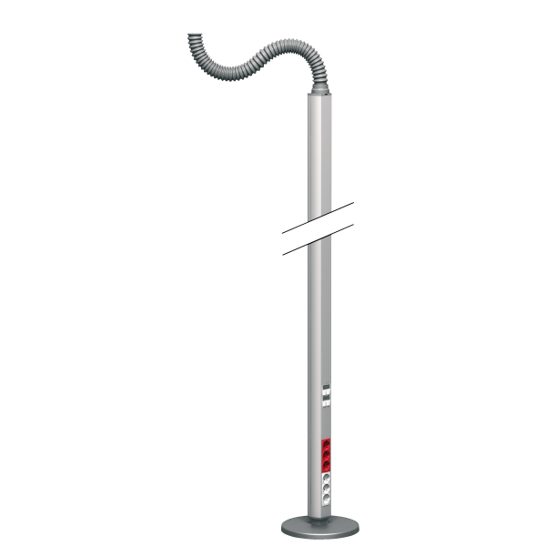 Schneider Electric Optiline 45, Colonne Mobile Aluminium 1 Face 2,45 M