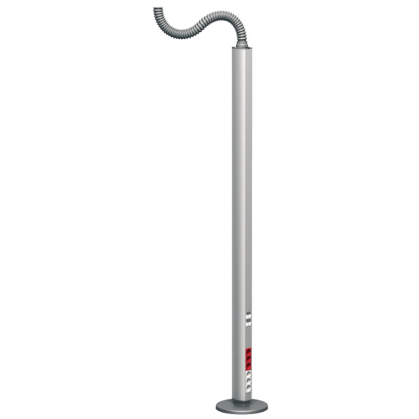 Schneider Electric Optiline 45, Colonne Mobile Aluminium 2 Faces 2,45 M