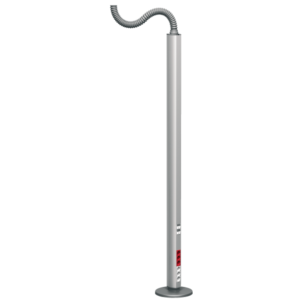 Schneider Electric Optiline 45, Colonne Mobile Aluminium 2 Faces 2,90 M
