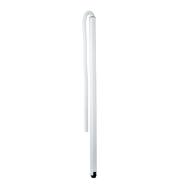 Optiline 45, Colonne Mobile Aluminium Laqué Blanc Polaire 1 Face 2,15 M