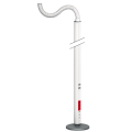 Optiline 45, Colonne Mobile Aluminium Laqué Blanc Polaire 1 Face 2,15 M