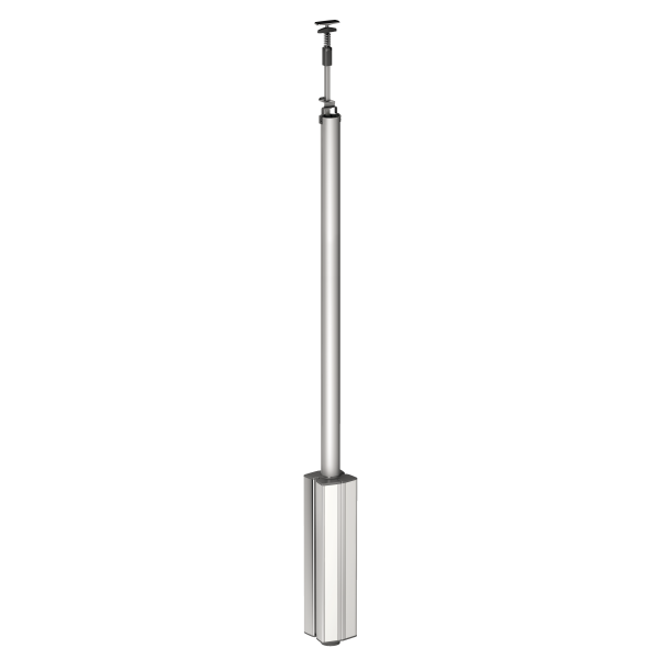 OptiLine 45, colonne fixe à vérin aluminium 4 faces de 3,1 à 3,5 m