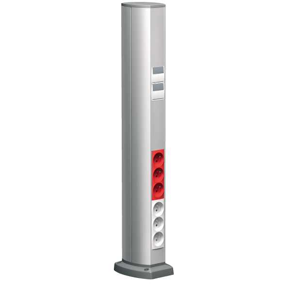 Schneider Electric Optiline 45 - Colonnette Aluminium - 2 Faces 90 X 116 Mm - 0,7 M