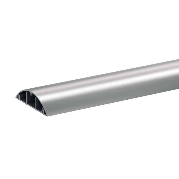 Passage de plancher 75x18mm Schneider OptiLine45 3 compartiments aluminium avec couvercle 2m