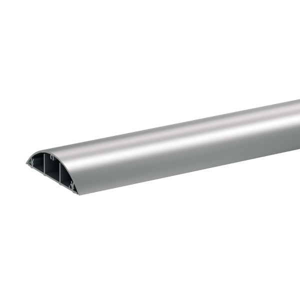Passage de plancher 75x18mm Schneider OptiLine45 3 compartiments aluminium avec couvercle 2m