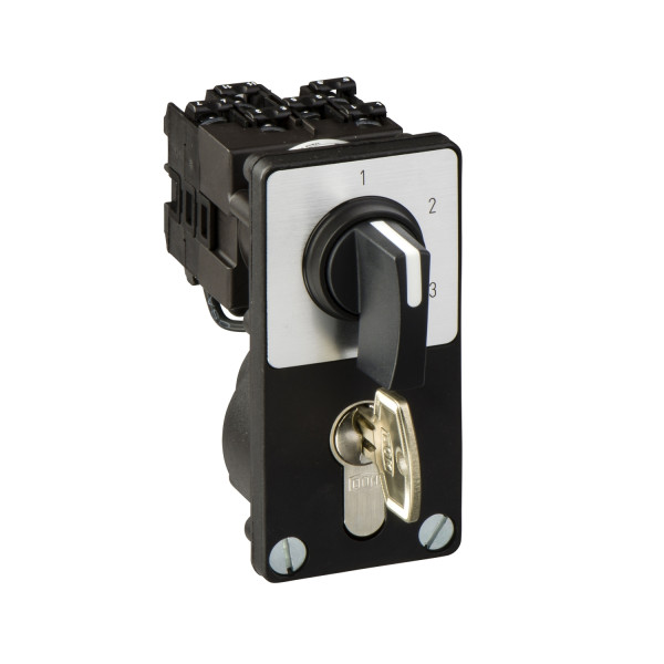 Schneider Electric Sélecteur Grad 3Pos 2Poles M An. Noire