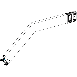 Canalis ksa - coude spé. vert. 240a - vers bas 95° à 175° - côtés 250 à 750mm