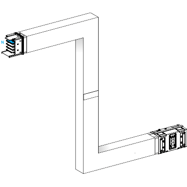 Canalis ksa - zed vertical coupe feu 630a - 3 côtés ajustables 300-800mm