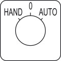 Schneider Electric Étiquette pour Commutateur à Came Handoauto 45 X 45 Mm