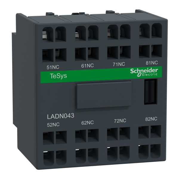 Schneider Electric Bloc de contacts auxiliaires Tesys 0 F Plus 4 O Bornes à Ressort
