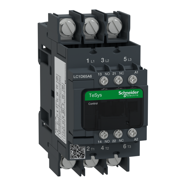 Schneider Electric Contacteur cosses fermées 3P Ac3 440V 65A Bob 24Vca 50/60Hz
